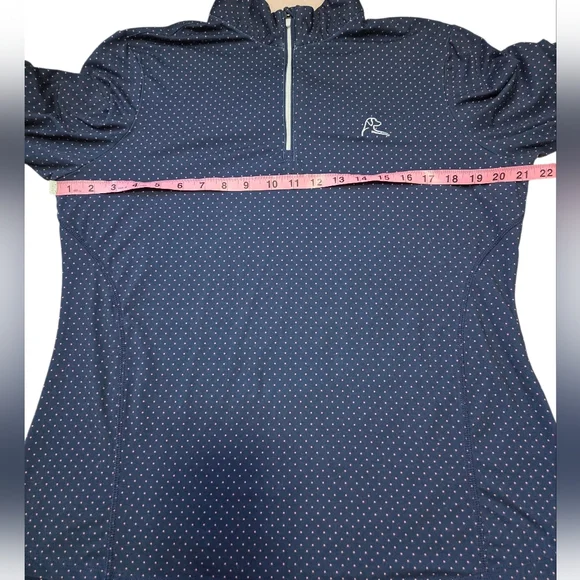 RHOBACK Women's Pullover Performance Q-Zip Quarter Zip - Size Large Polka Dots - Picture 3 of 5
